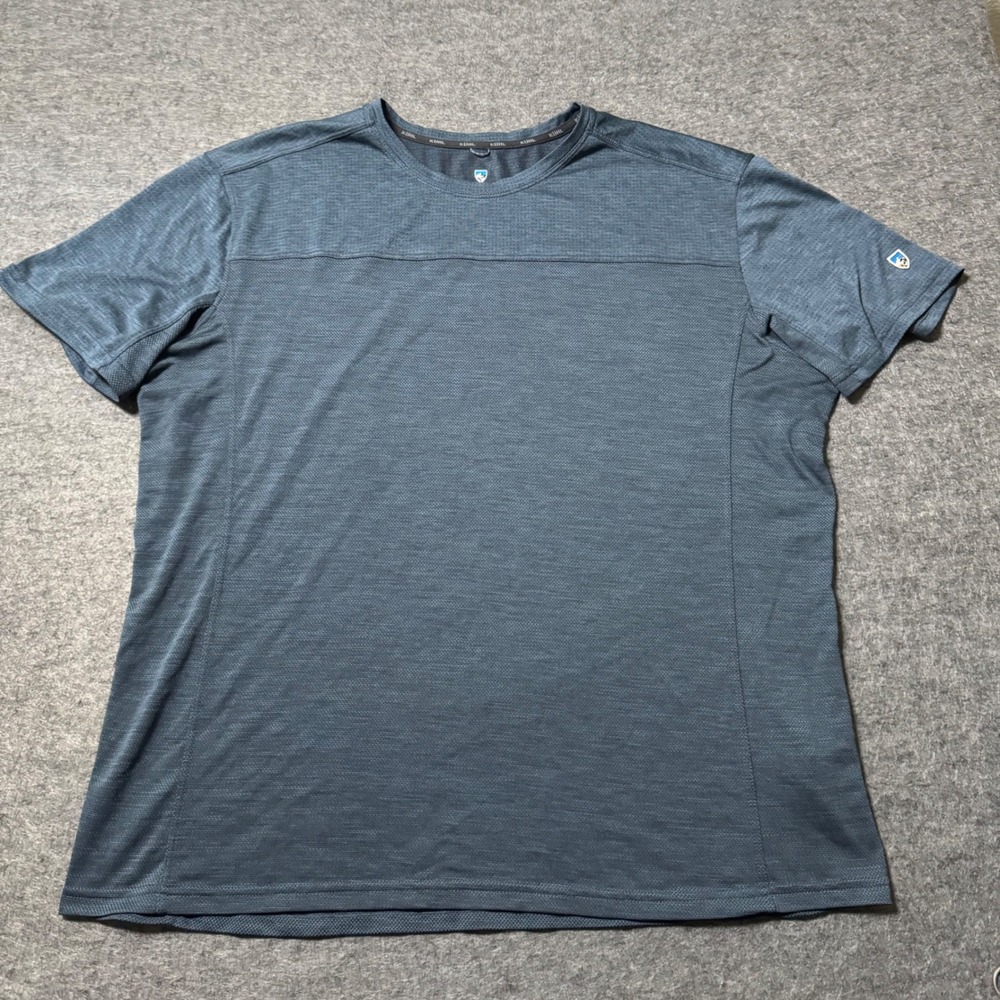 Kuhl Mens Response Short Sleeve Performance T-Shirt Blue Heather XXL 7361